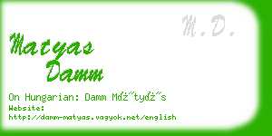 matyas damm business card